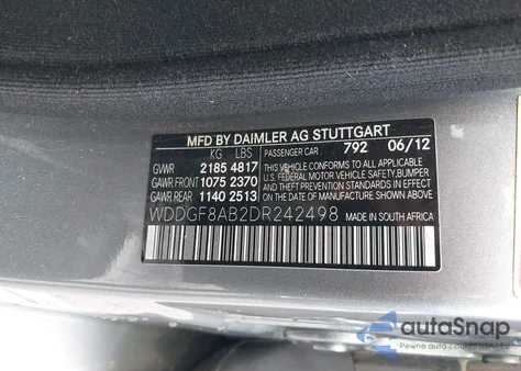 2013 Mercedes-Benz C 300 Luxury 4Matic/Sport 4Matic from USA, damaged, VIN WDDGF8AB2DR242498